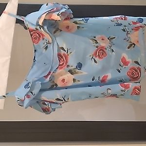 Satin Floral Blouse